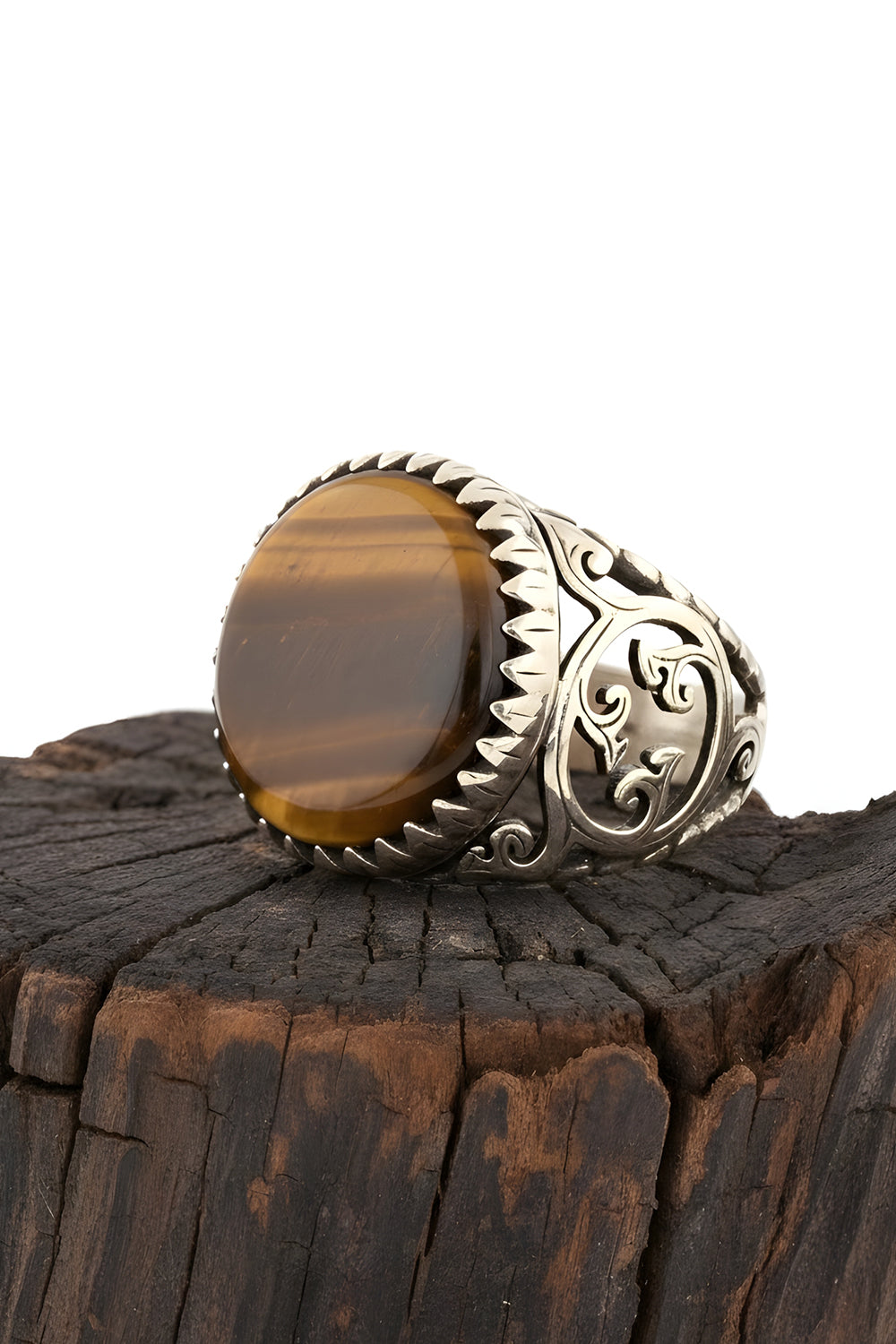 Taryn Tiger Eye Silver Ring