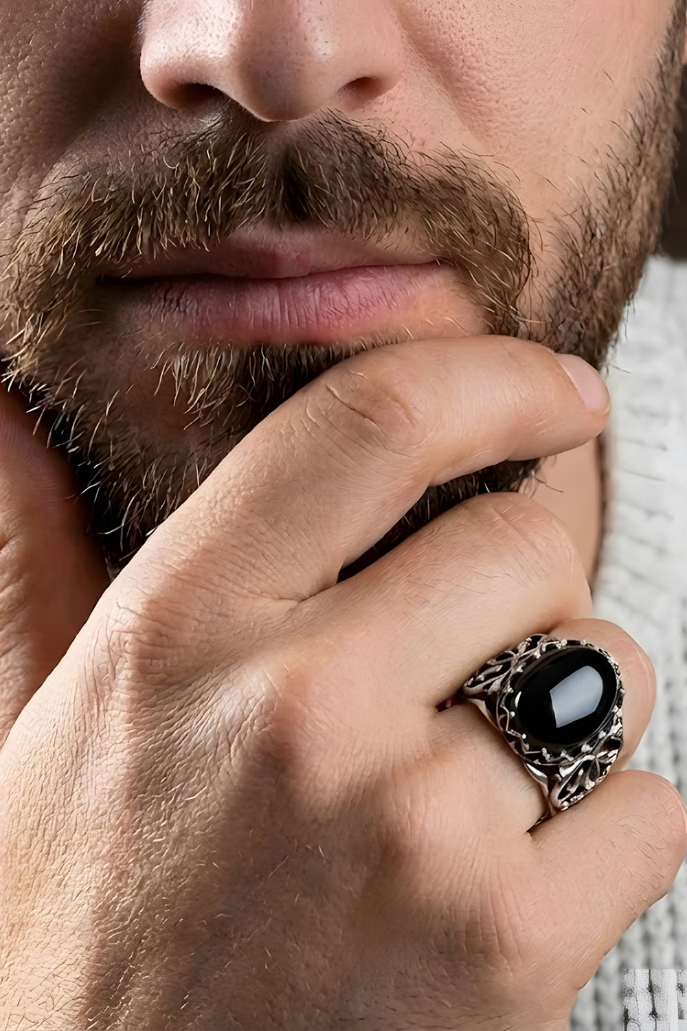 Torvin Handmade Onyx Silver Ring