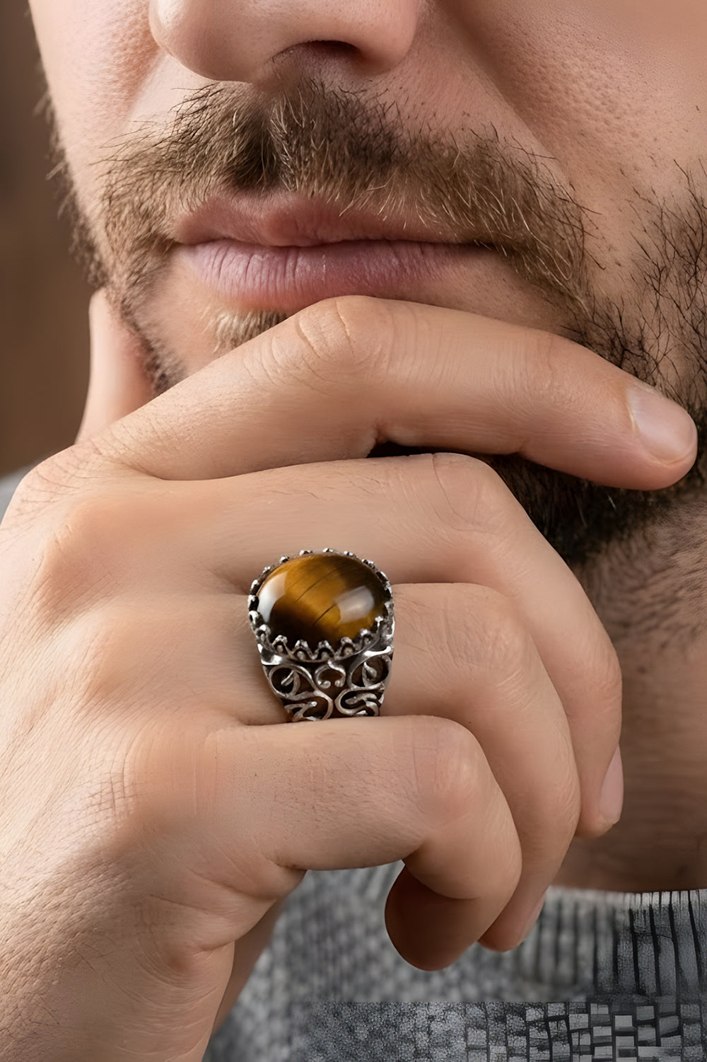 Zorn Tiger Eye Silver Ring
