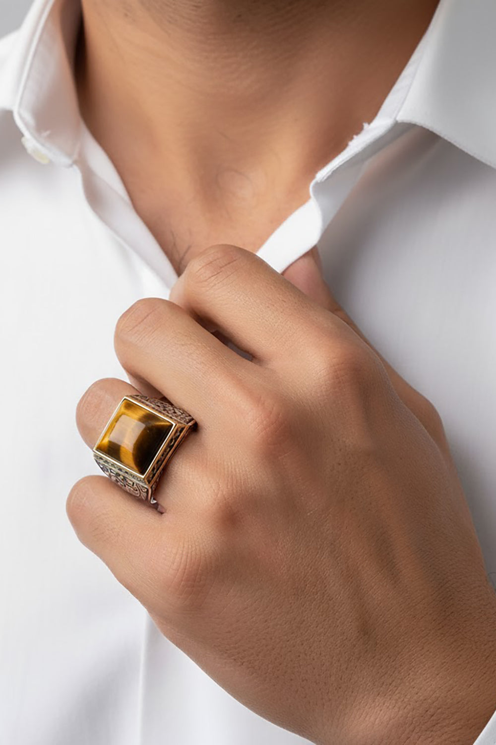 Alvex Tiger Eye Silver Ring