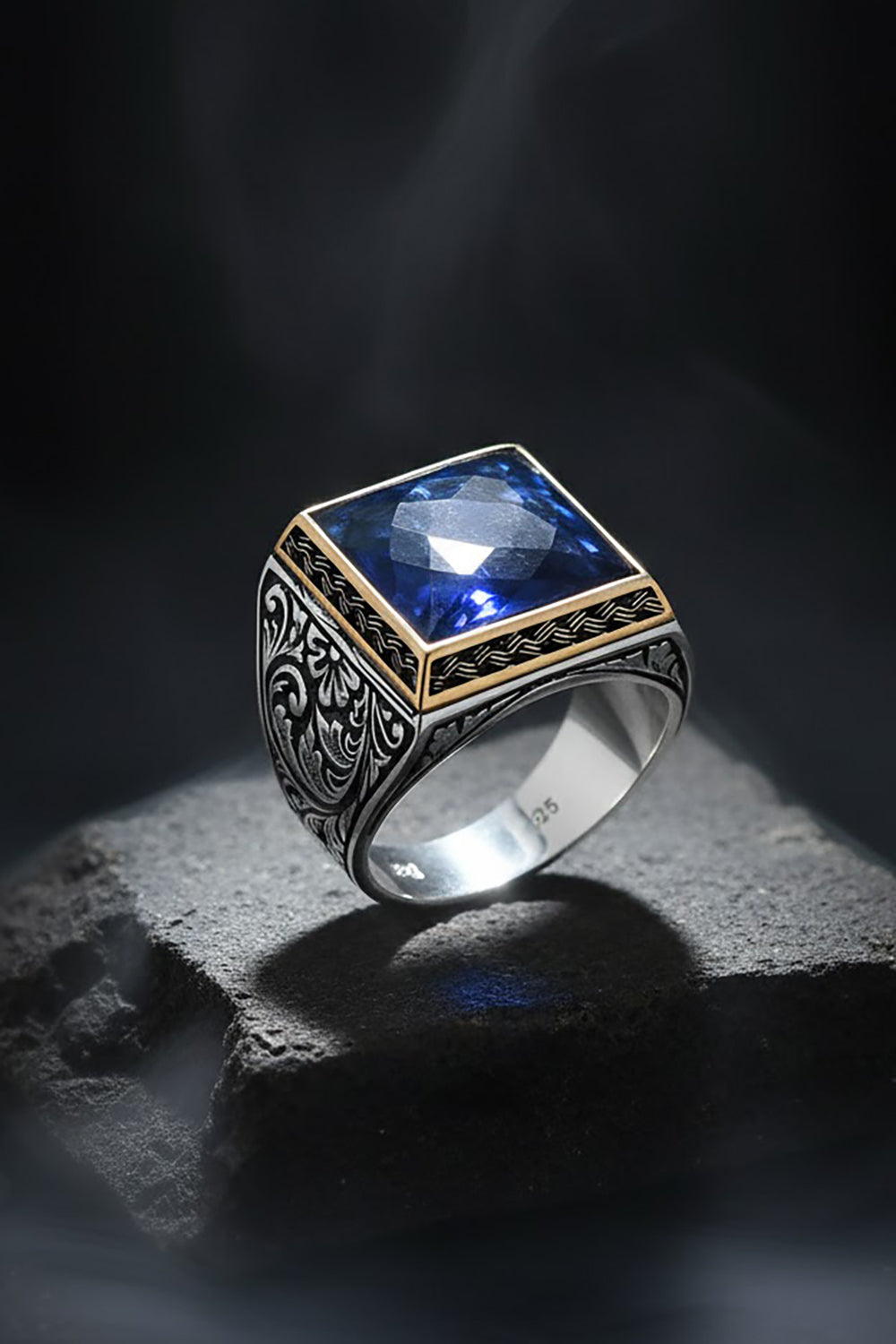 Toren Zircon Silver Ring