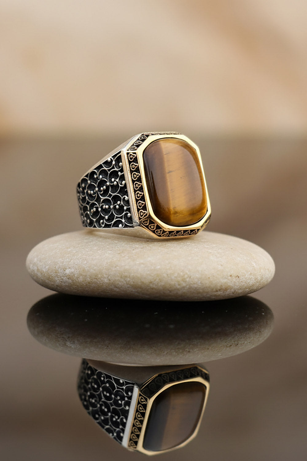 Orven Tiger Eye Silver Ring