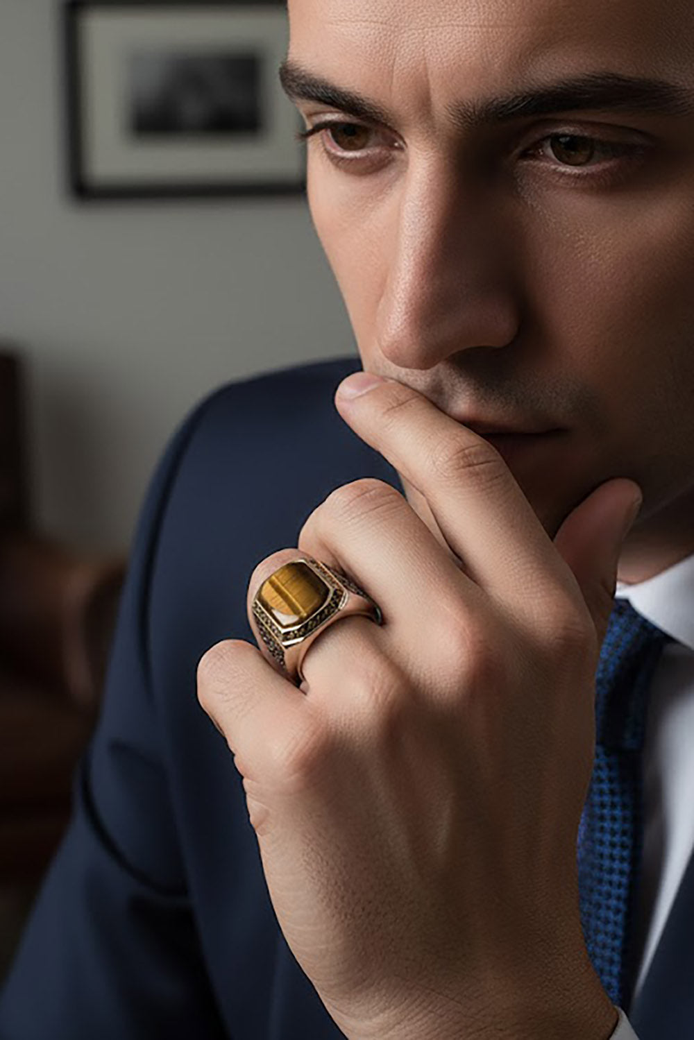 Orven Tiger Eye Silver Ring