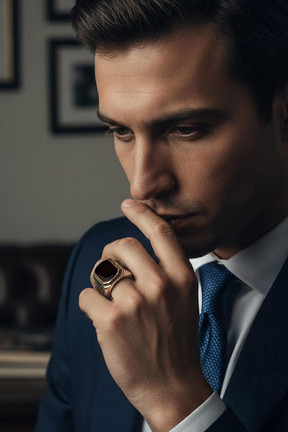 Kael Handmade Onyx Silver Ring