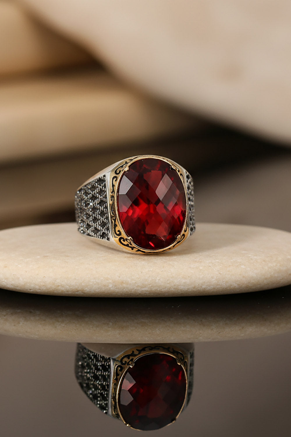 Alaric Zircon Silver Ring