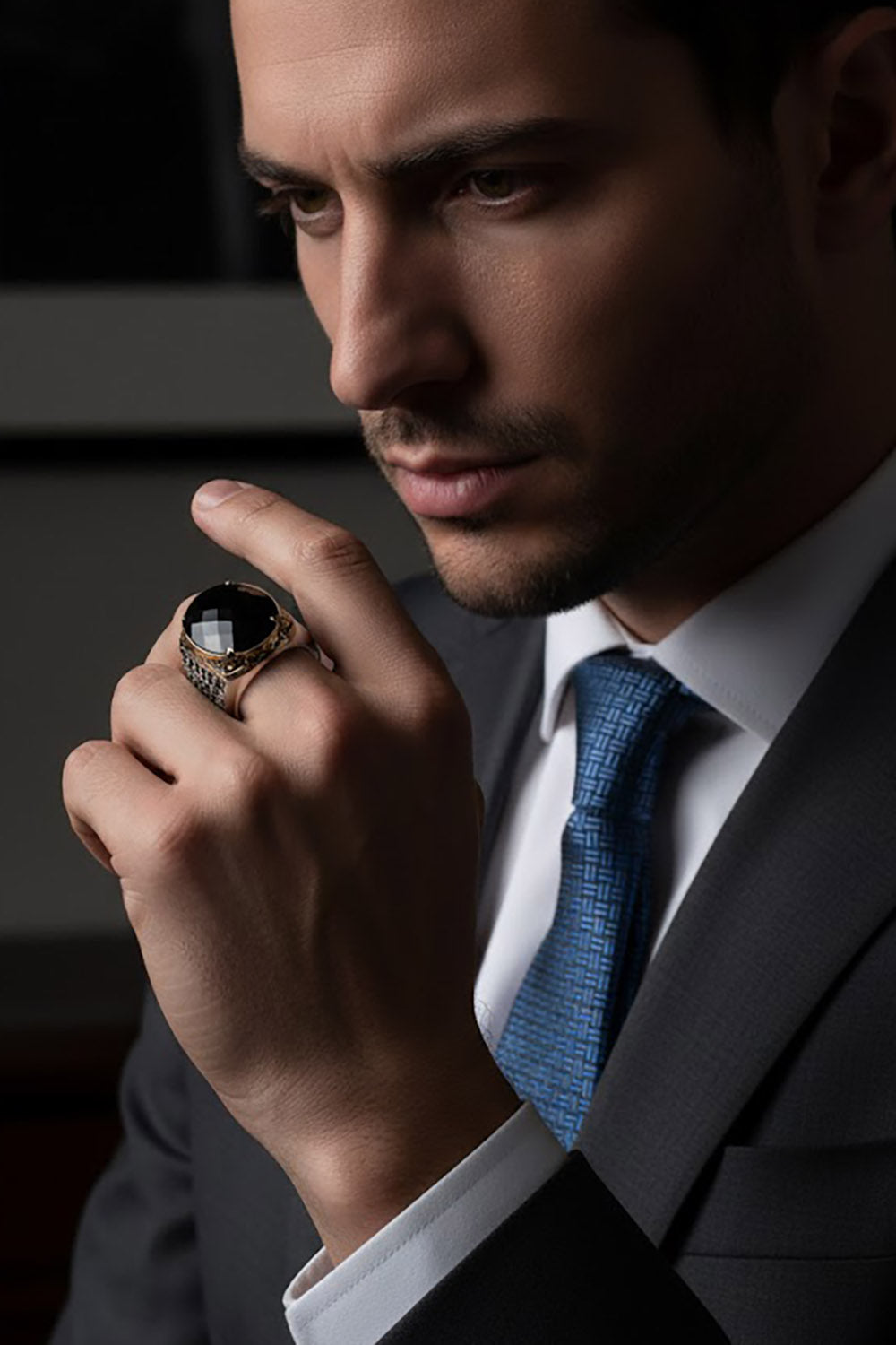 Derin Zircon Silver Ring