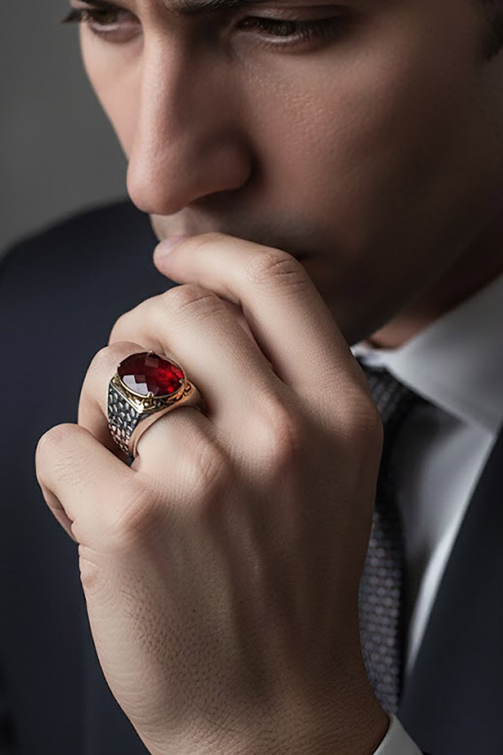 Zorin Zircon Silver Ring