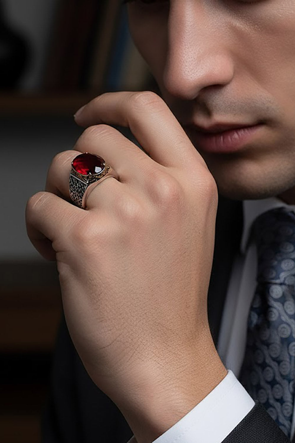 Evar Zircon Silver Ring