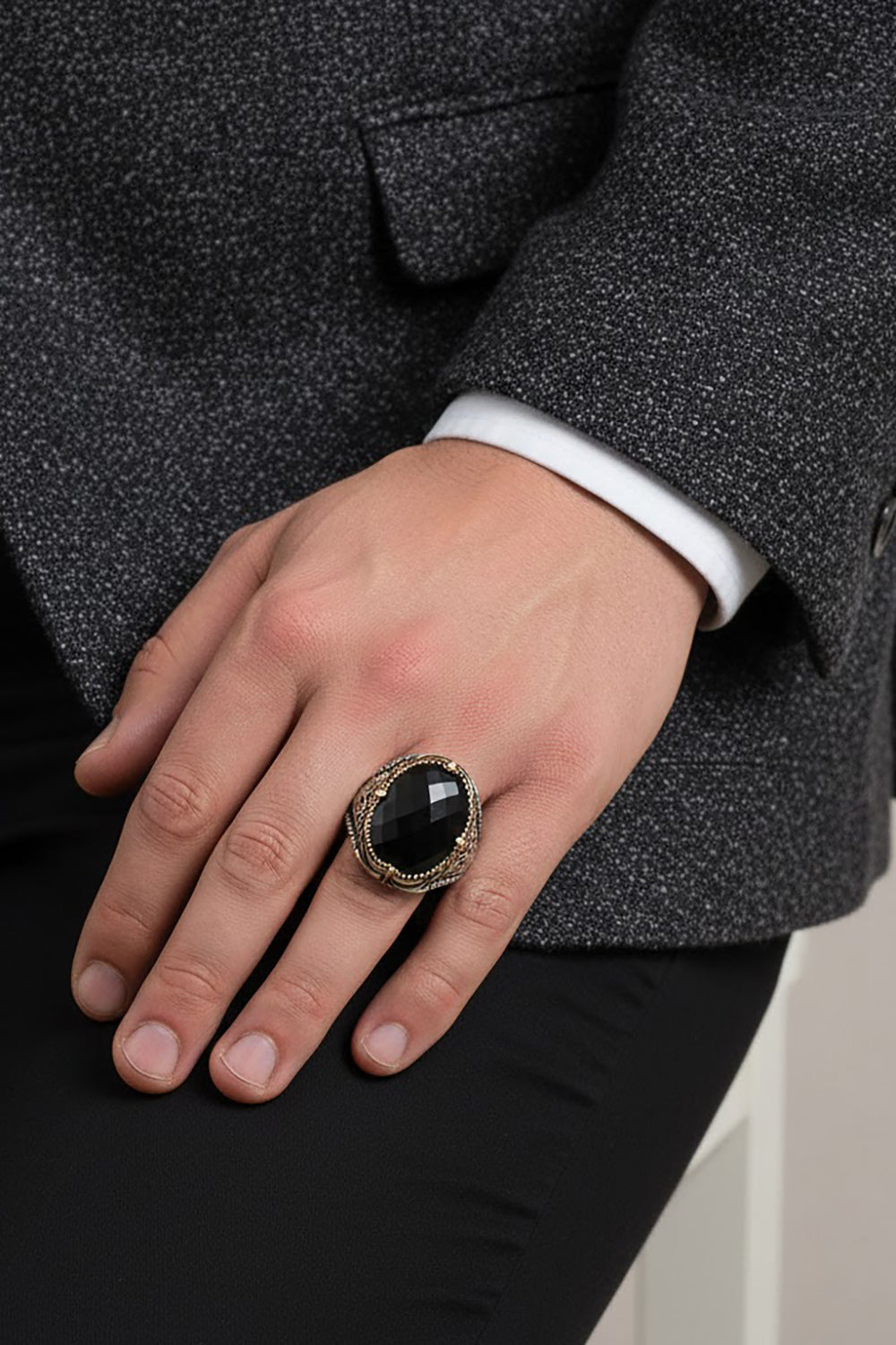 Solen Zircon Silver Ring