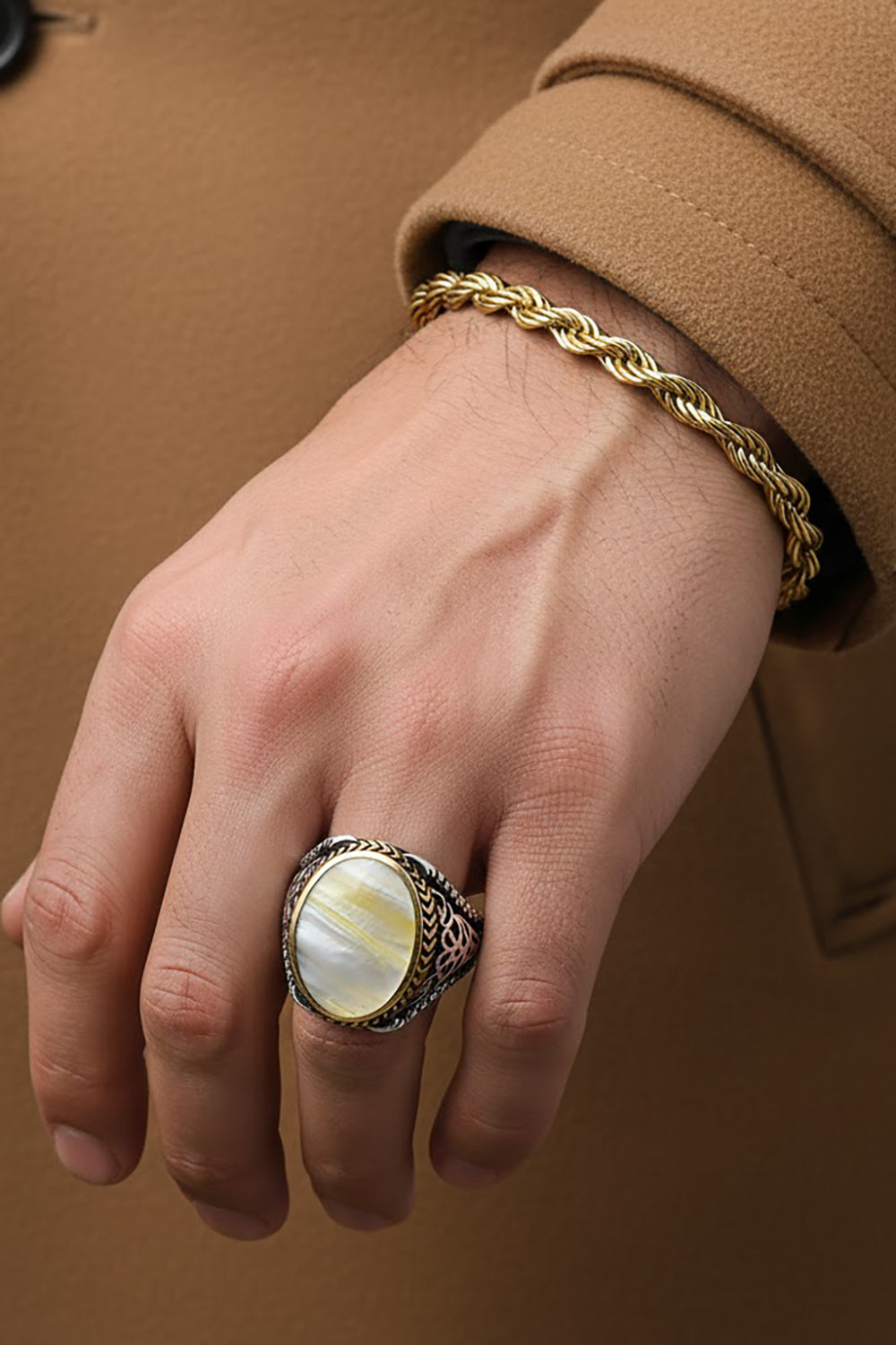 Bryor Mother of Pearl Silver Ring