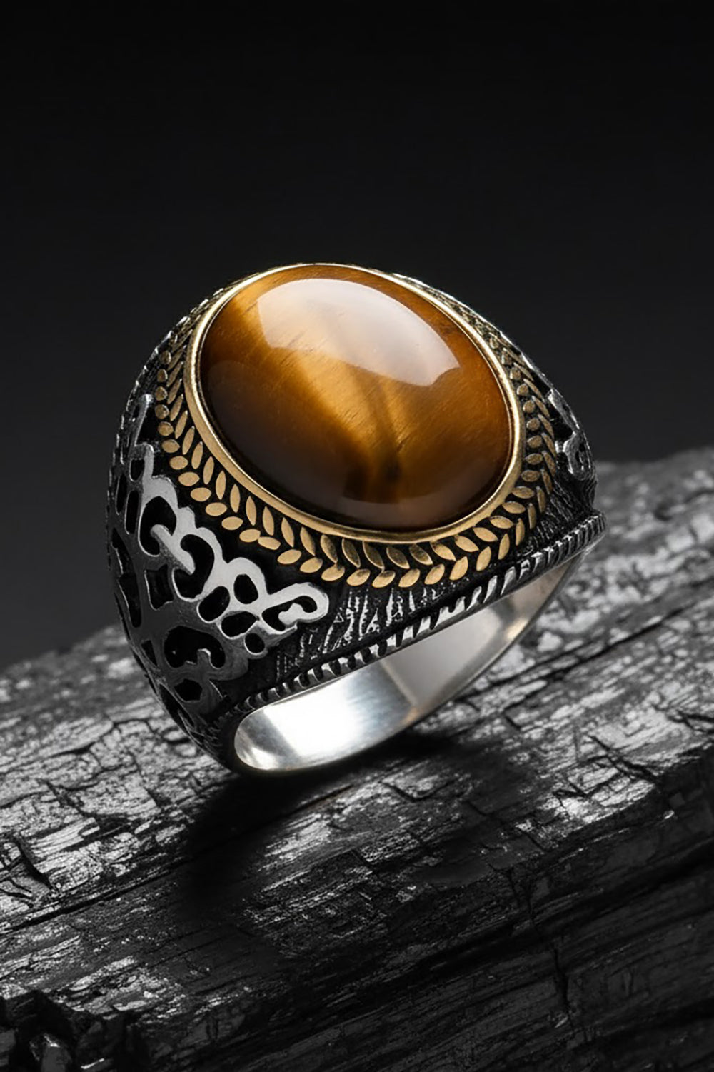 Aeron Tiger Eye Silver Ring