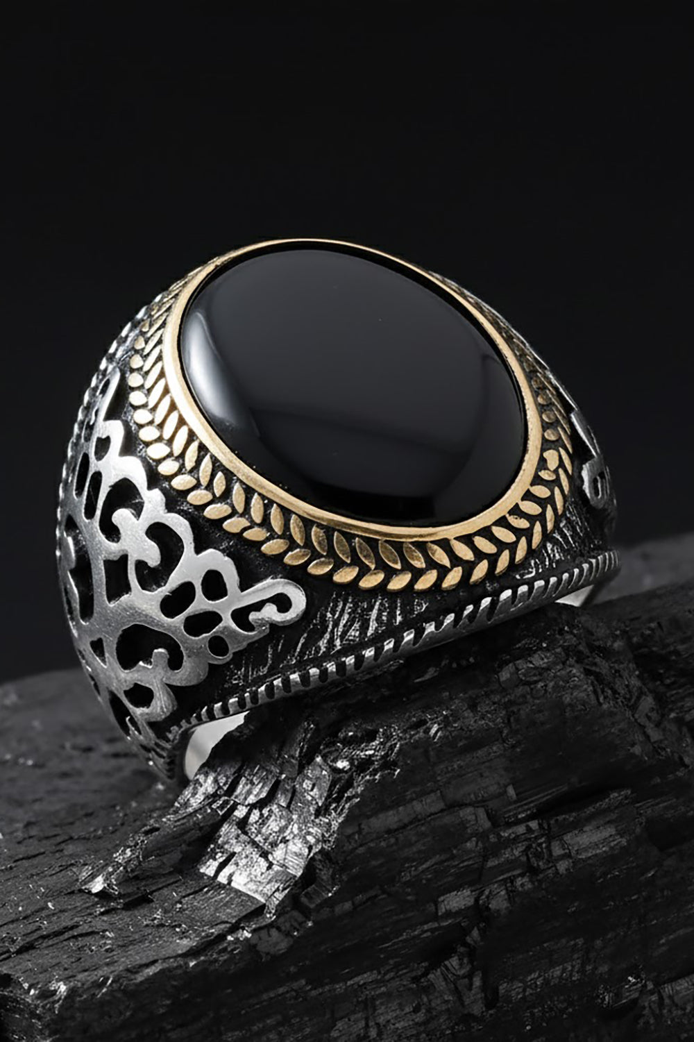 Rydon Handmade Onyx Silver Ring
