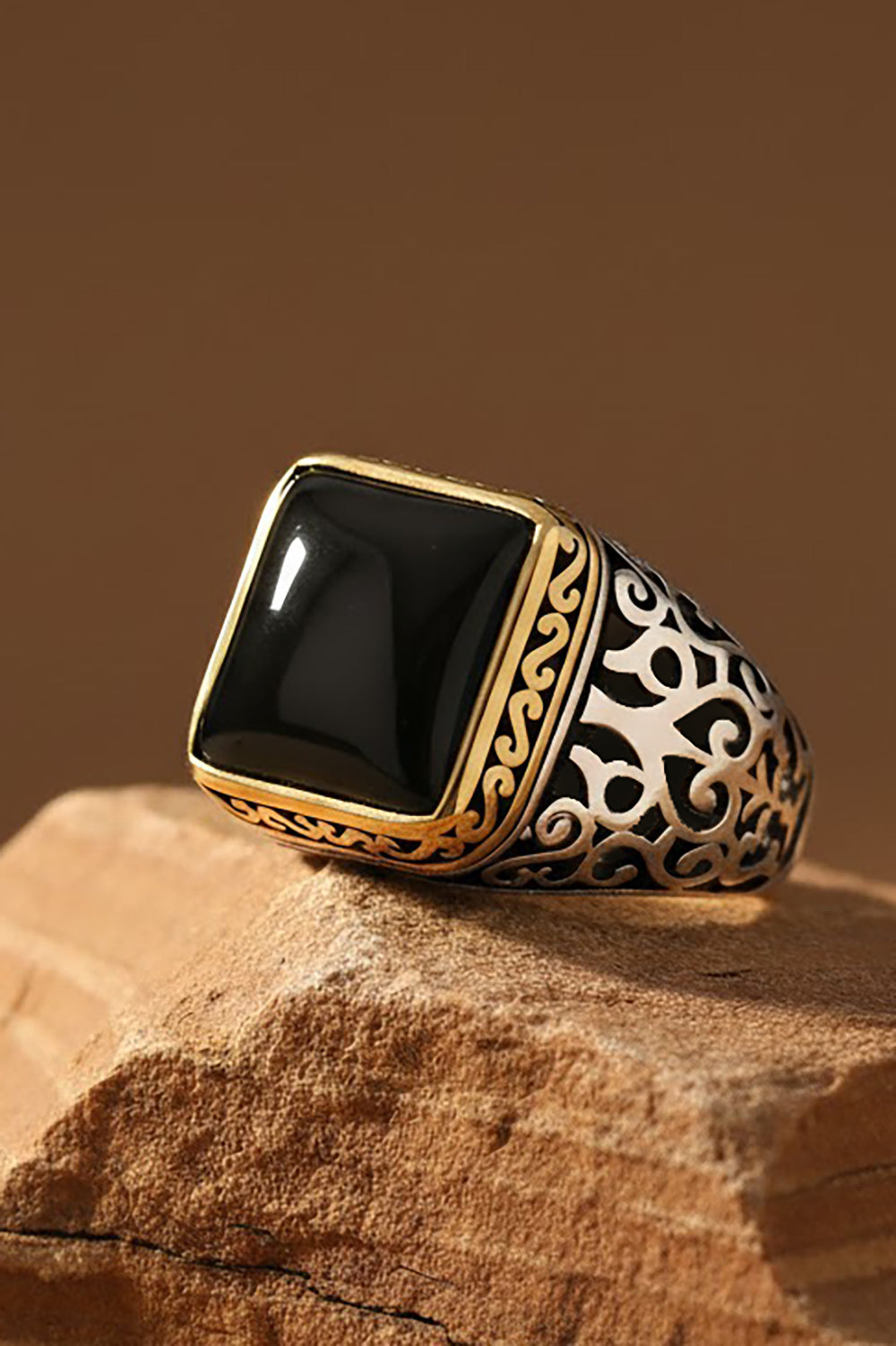 Marven Handmade Onyx Silver Ring