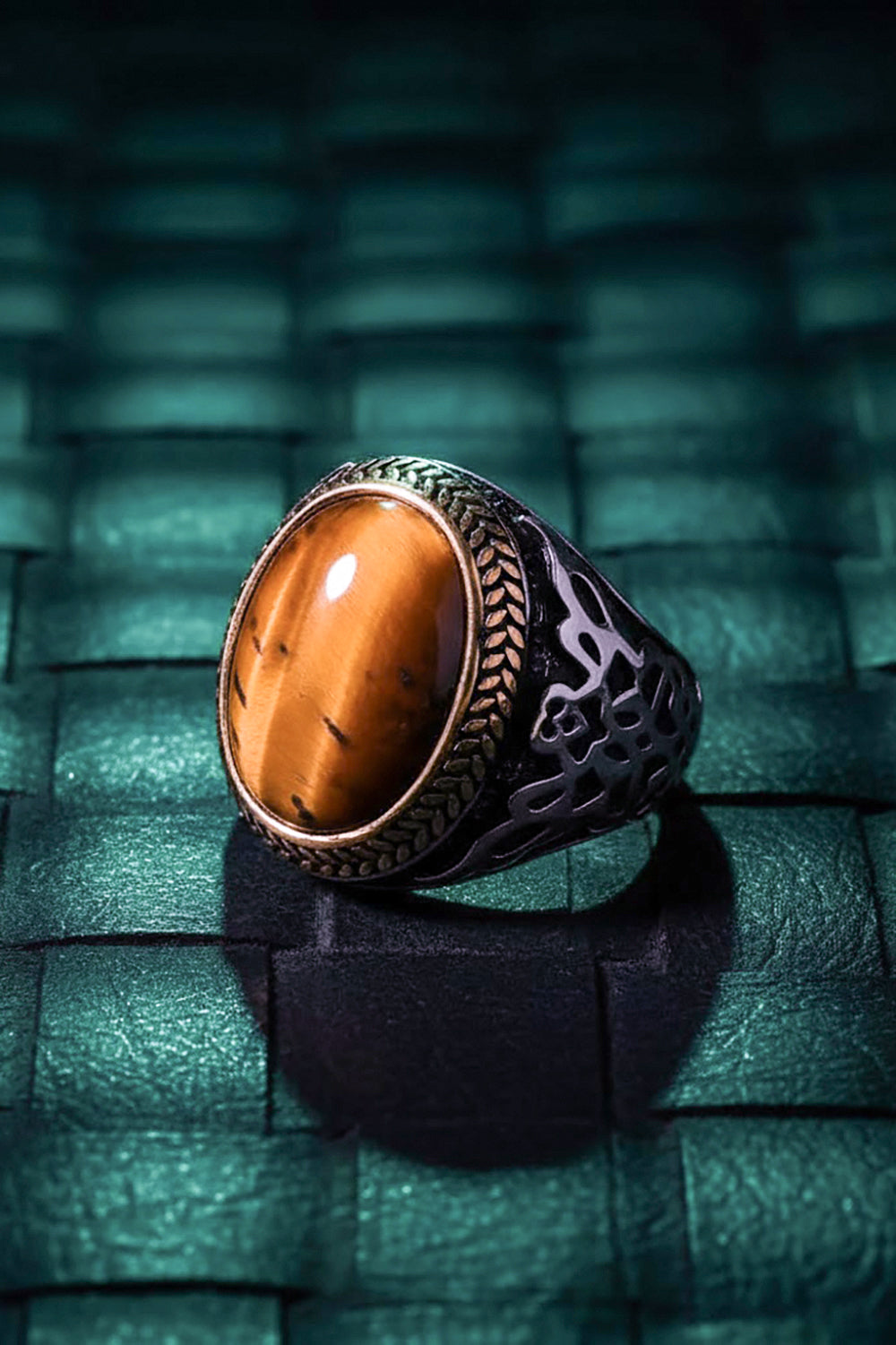 Nalev Tiger Eye Silver Ring