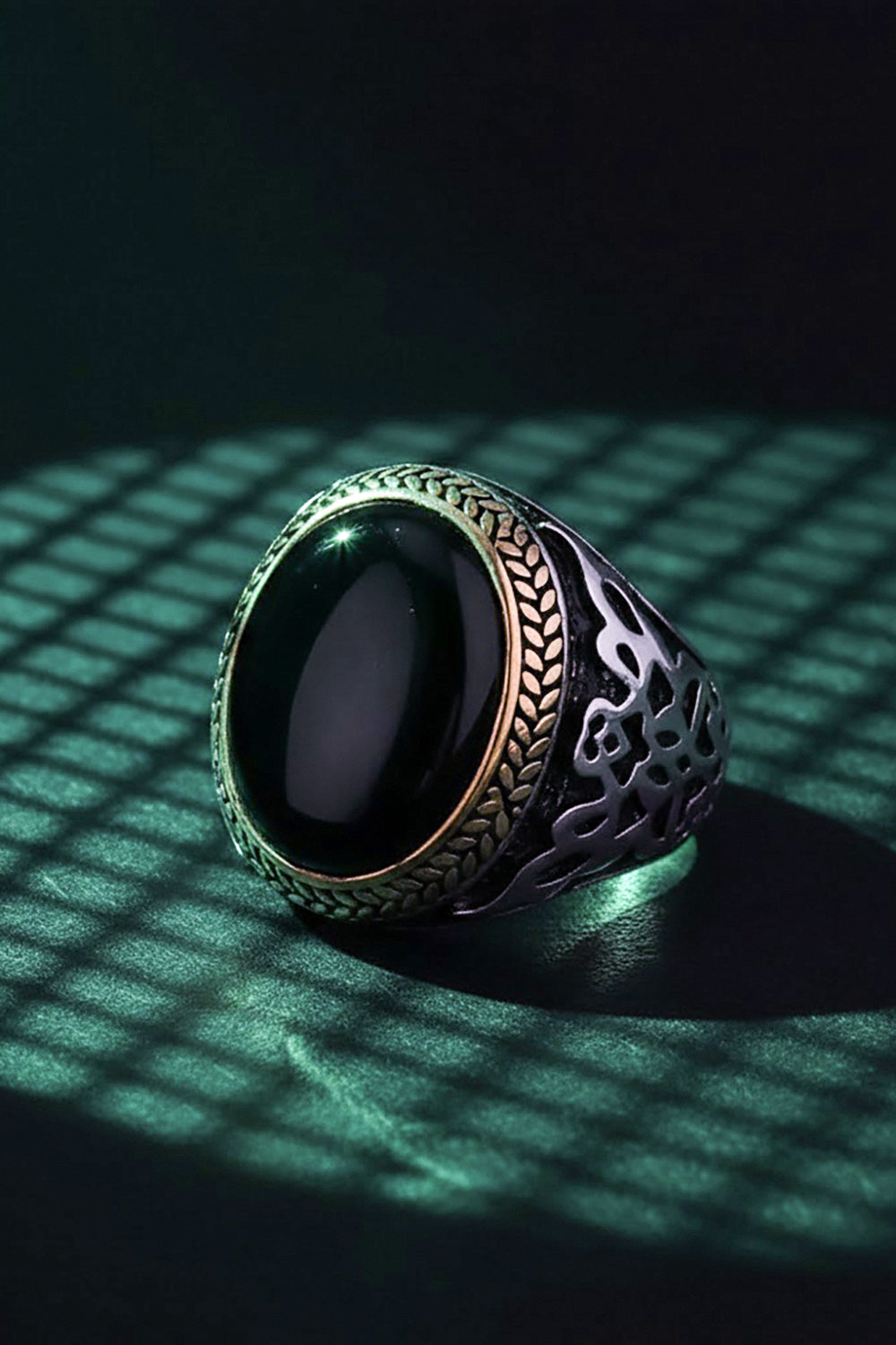 Xaren Handmade Onyx Silver Ring
