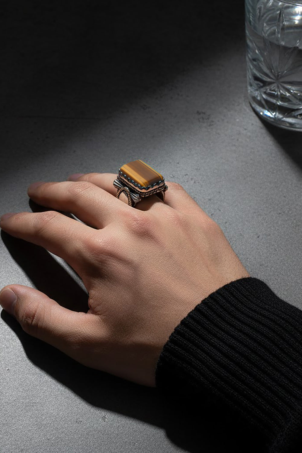 Zeyron Tiger Eye Silver Ring