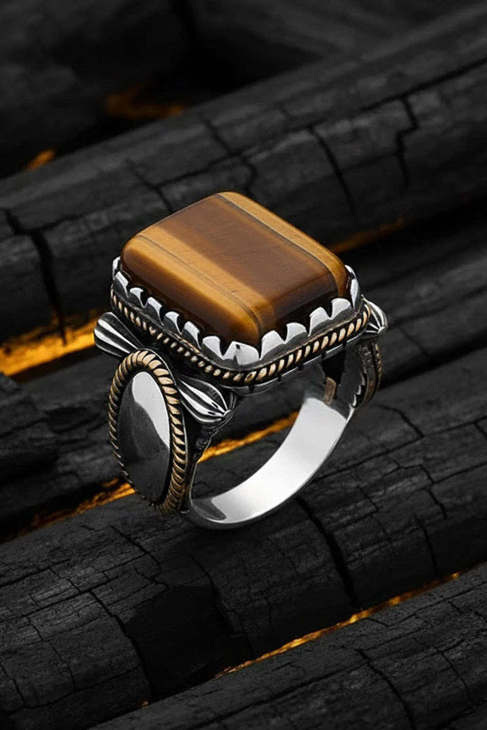 Zeyron Tiger Eye Silver Ring