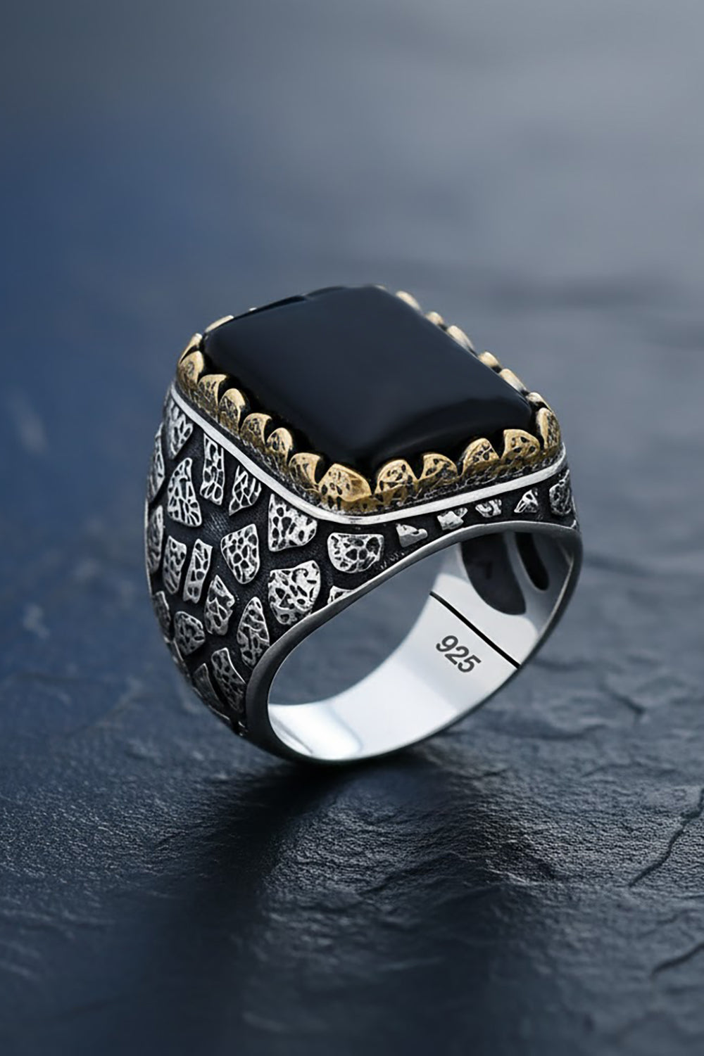 Davor Handmade Onyx Silver Ring