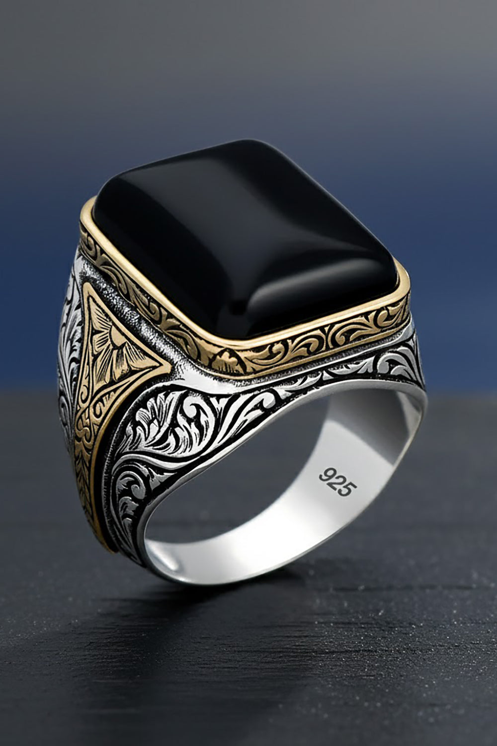 Taren Handmade Onyx Silver Ring