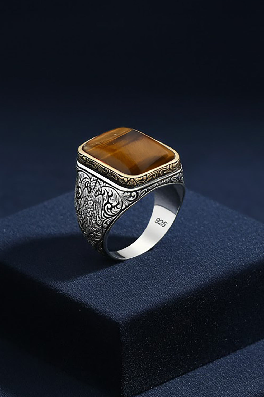 Meyric Tiger Eye Silver Ring