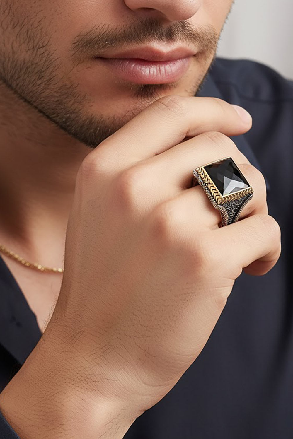 Lorven Zircon Silver Ring