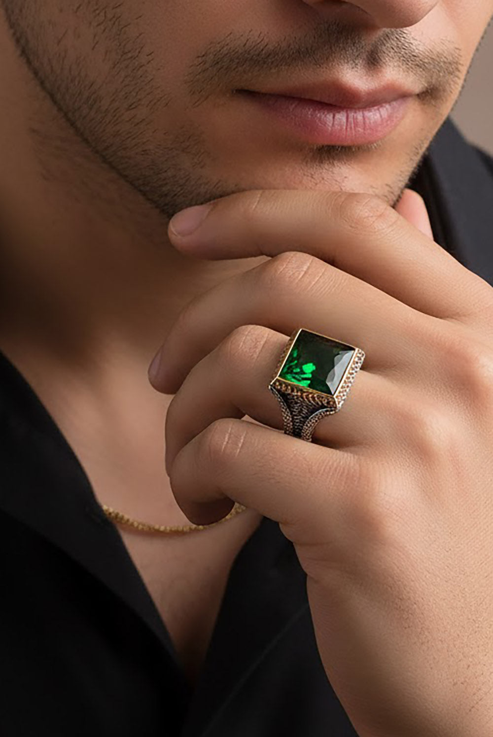 Vairen Zircon Silver Ring