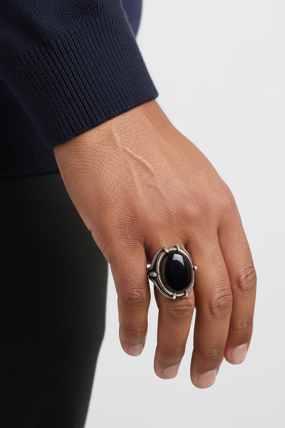 Kairen Handmade Onyx Silver Ring