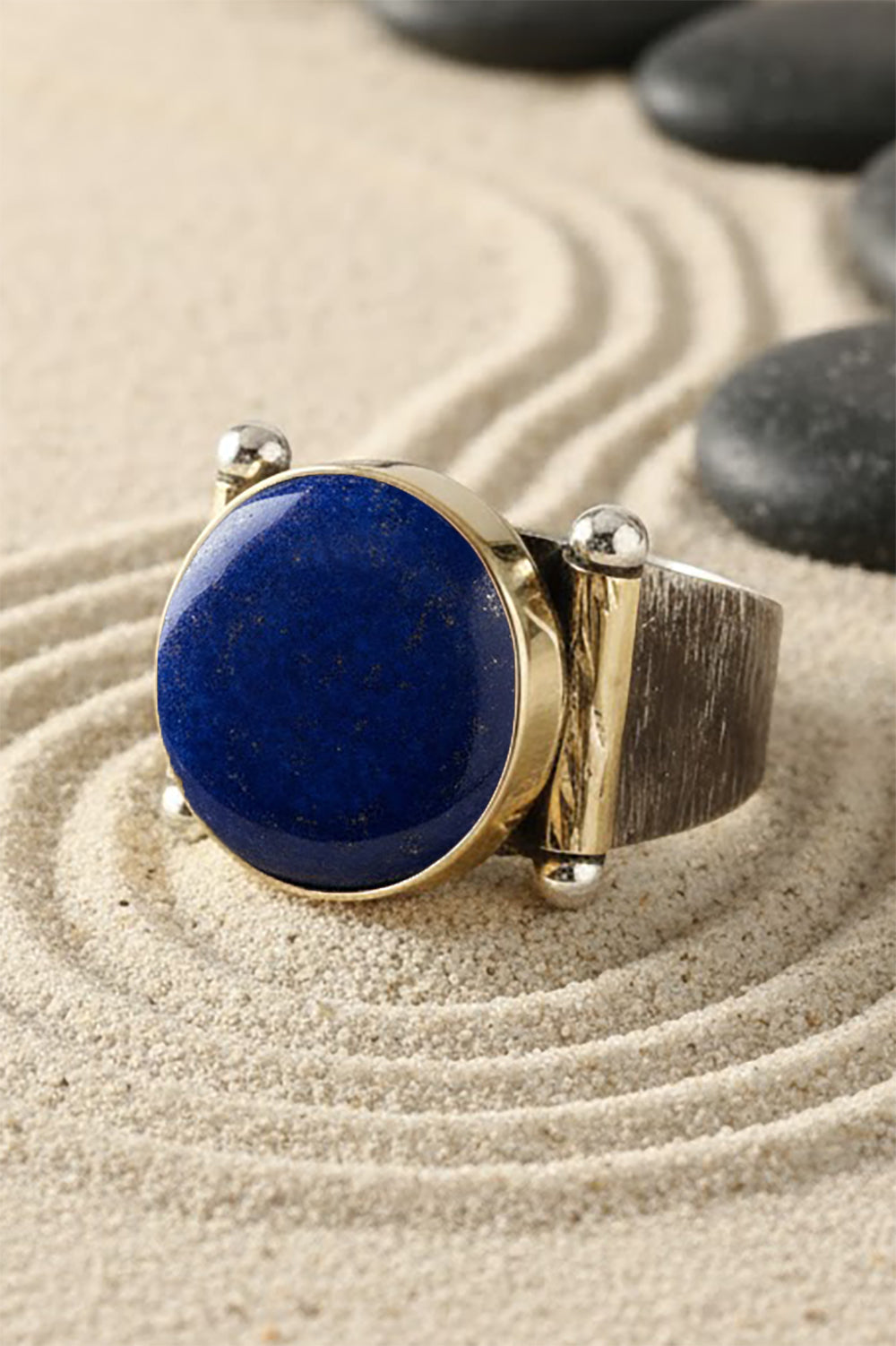 Laren Lapis Stone Silver Ring