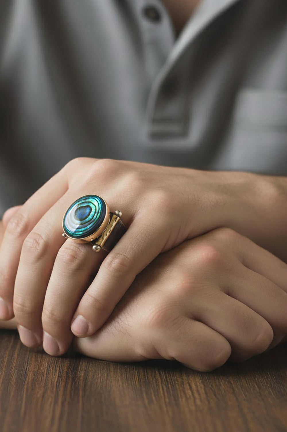 Tairon Mother of Pearl Silver Ring