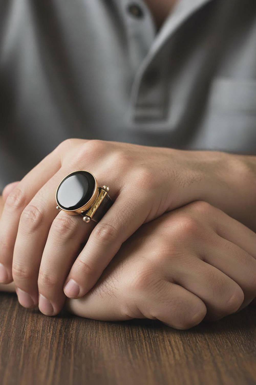 Vornic Handmade Onyx Silver Ring