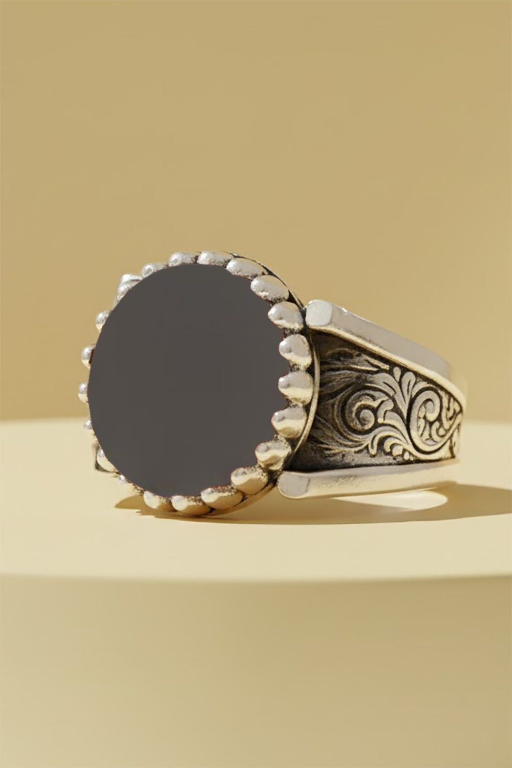 Davric Handmade Onyx Silver Ring