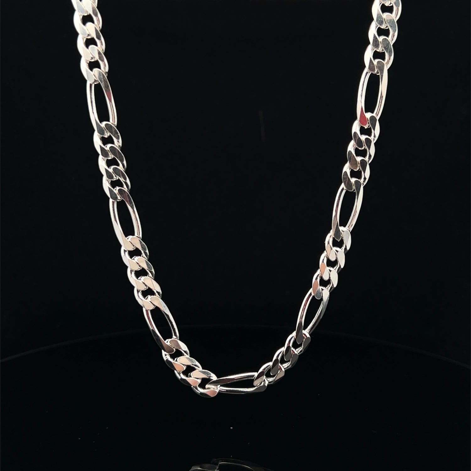 Sterling Silver Figaro 3+1 Chain - 6.75mm