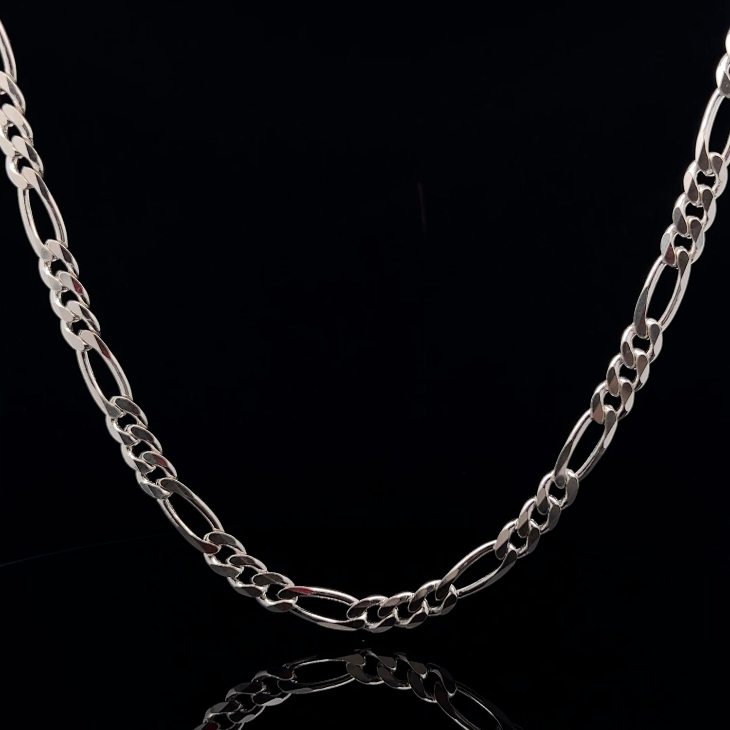 Sterling Silver Figaro 3+1 Chain - 6.75mm