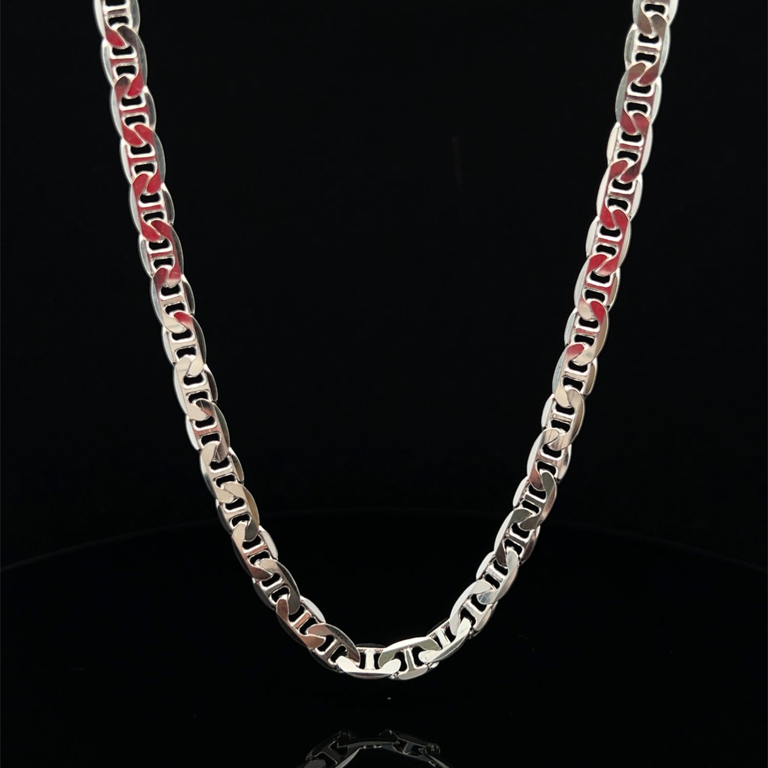 Sterling Silver Forsa Mariner Pave Chain - 5.60mm