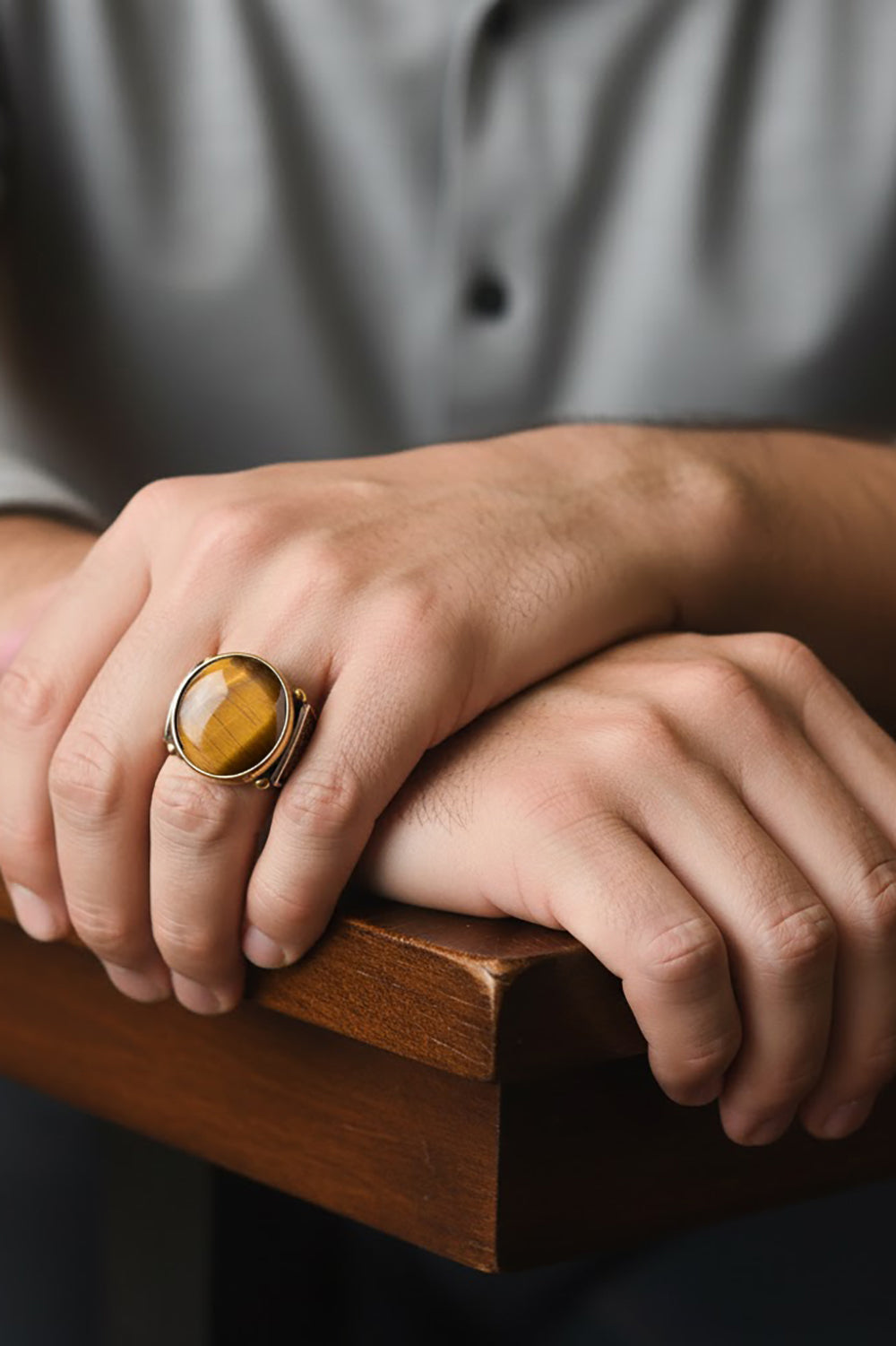 Orvian Tiger Eye Silver Ring