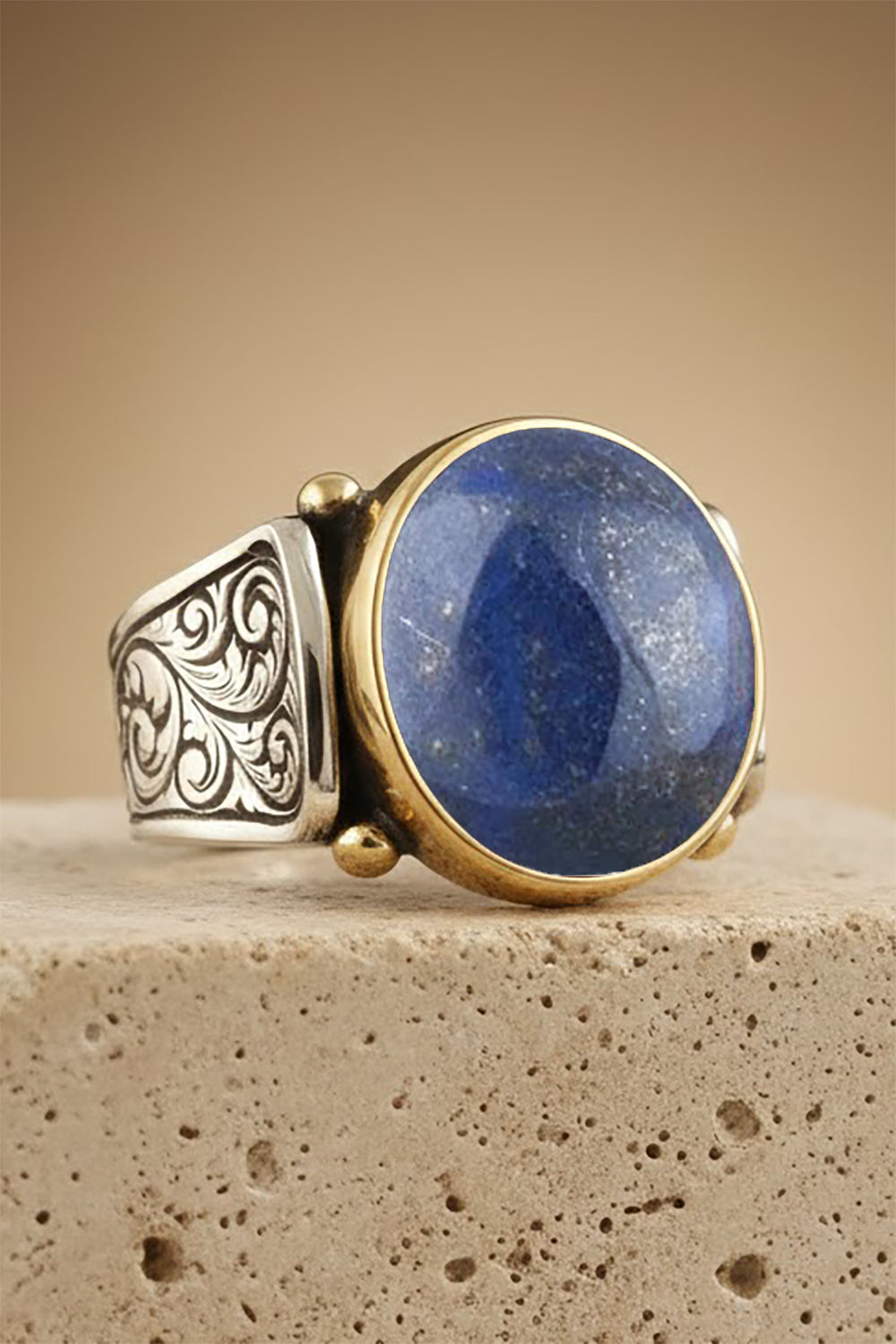 Valen Lapis Stone Silver Ring