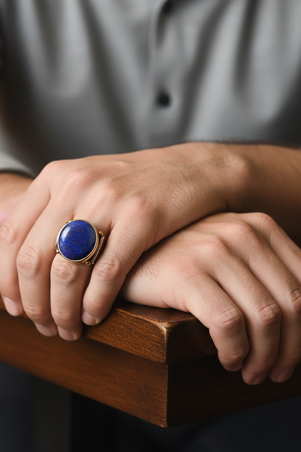 Valen Lapis Stone Silver Ring