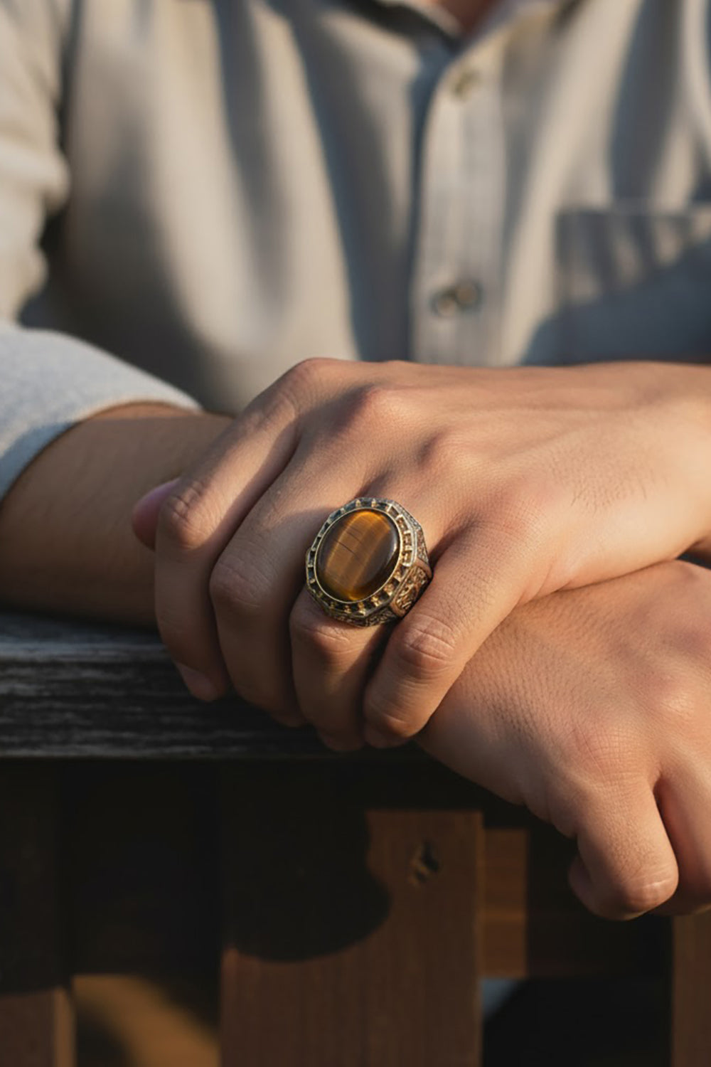 Savricx Tiger Eye Silver Ring