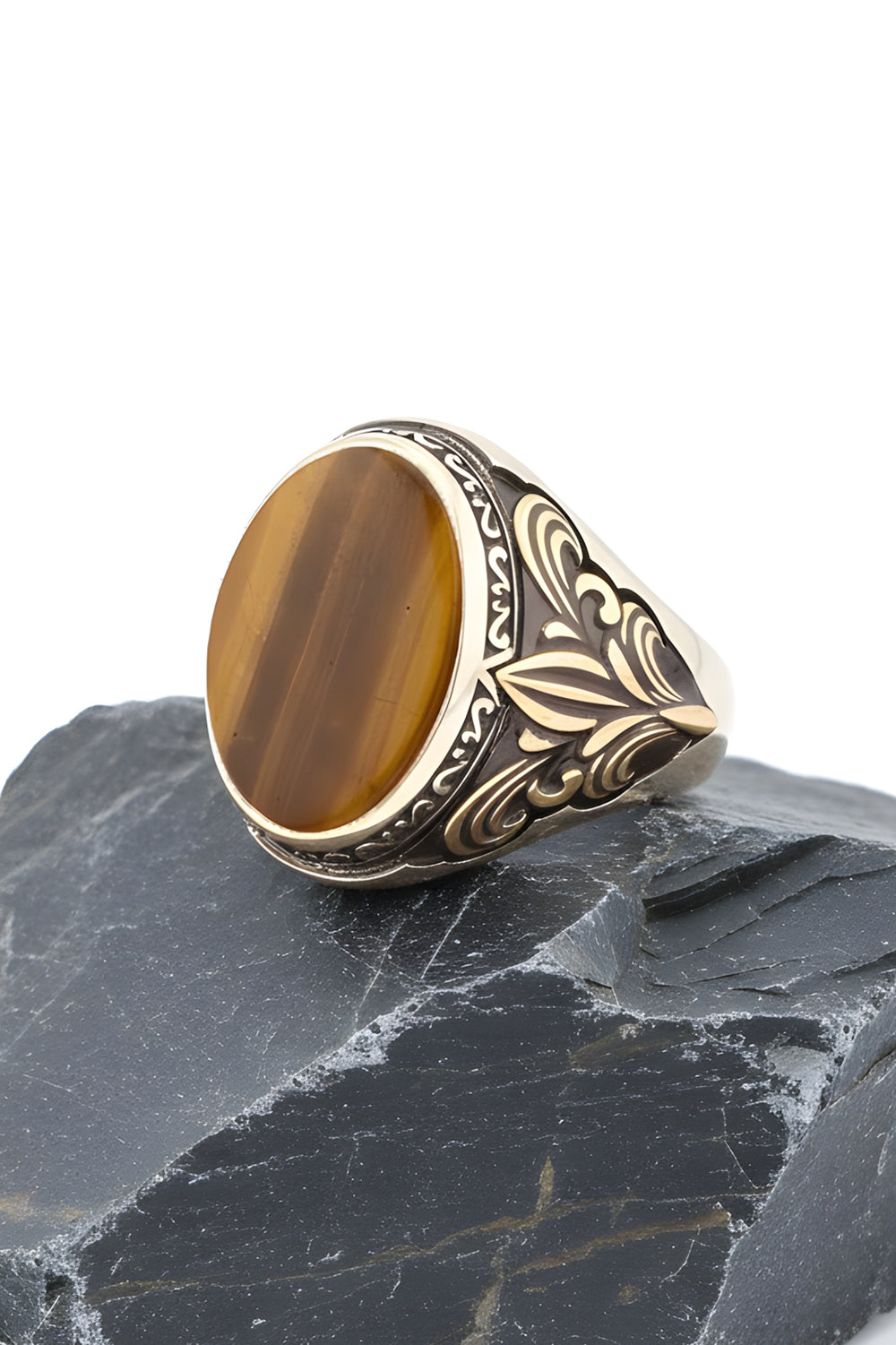 Eirenx Tiger Eye Silver Ring