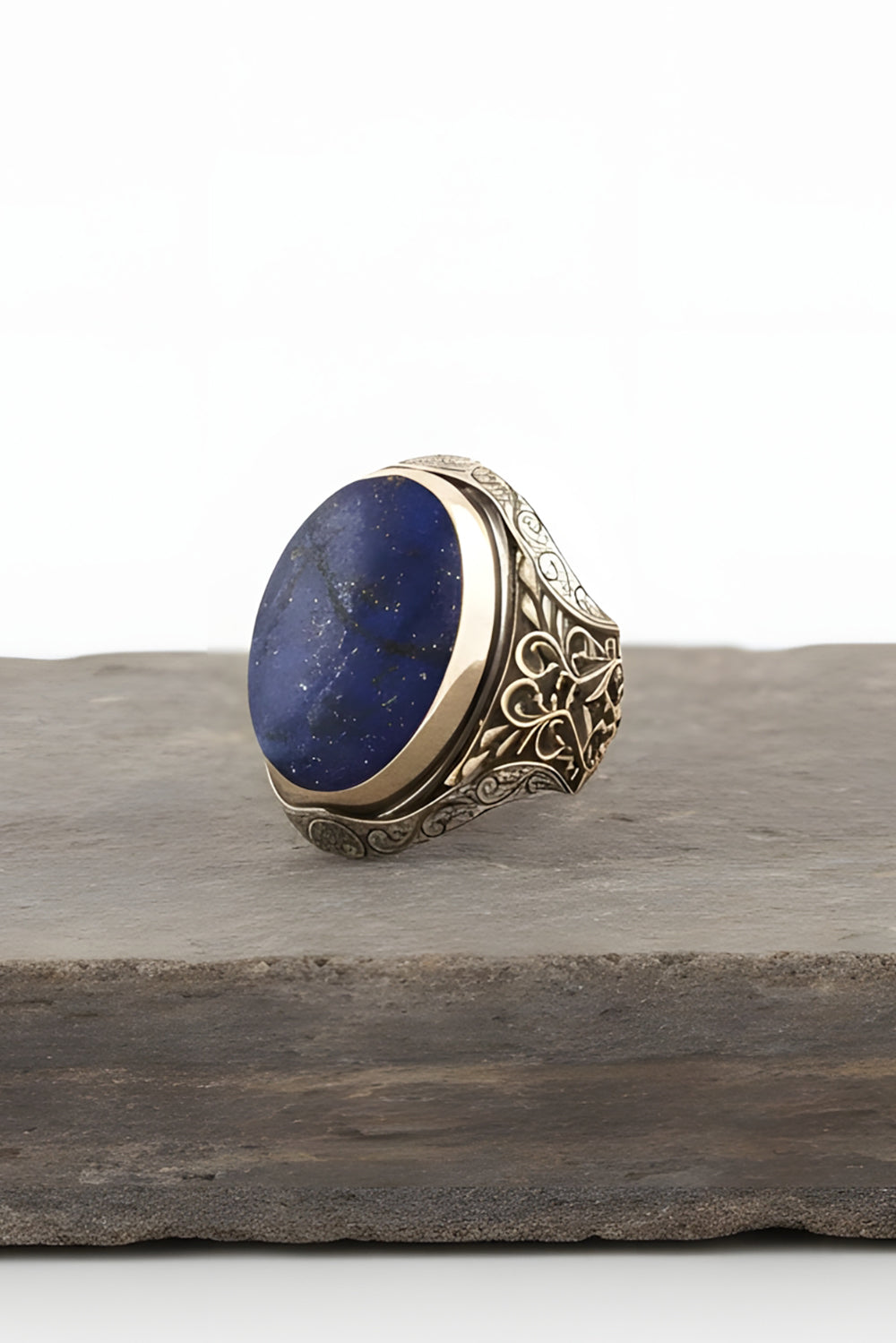 Calenx Lapis Stone Silver Ring