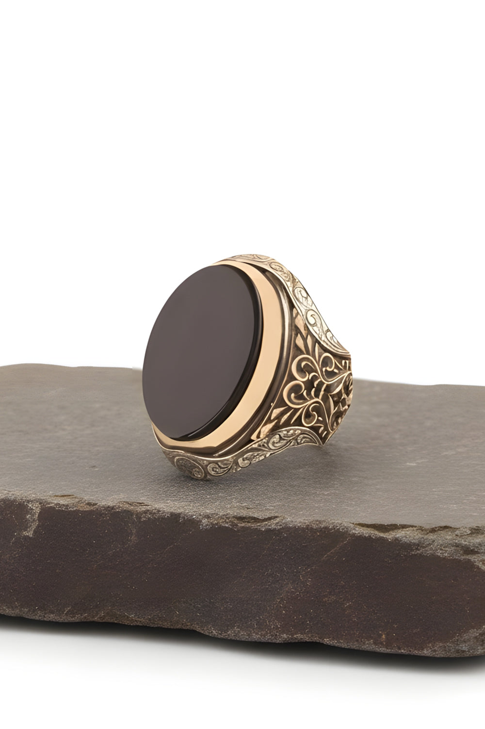 Rivenx Handmade Onyx Silver Ring