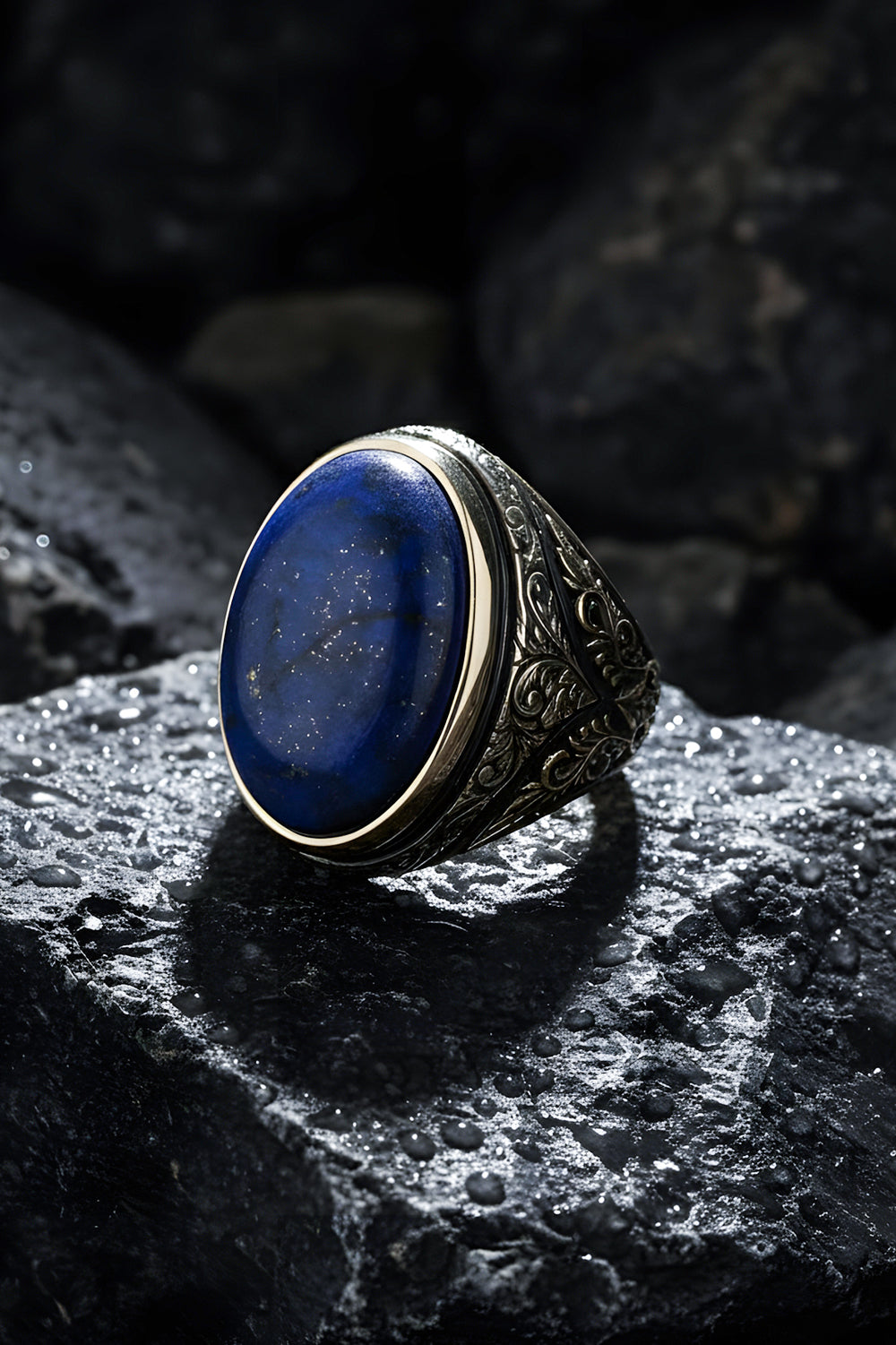 Daren Lapis Stone Silver Ring