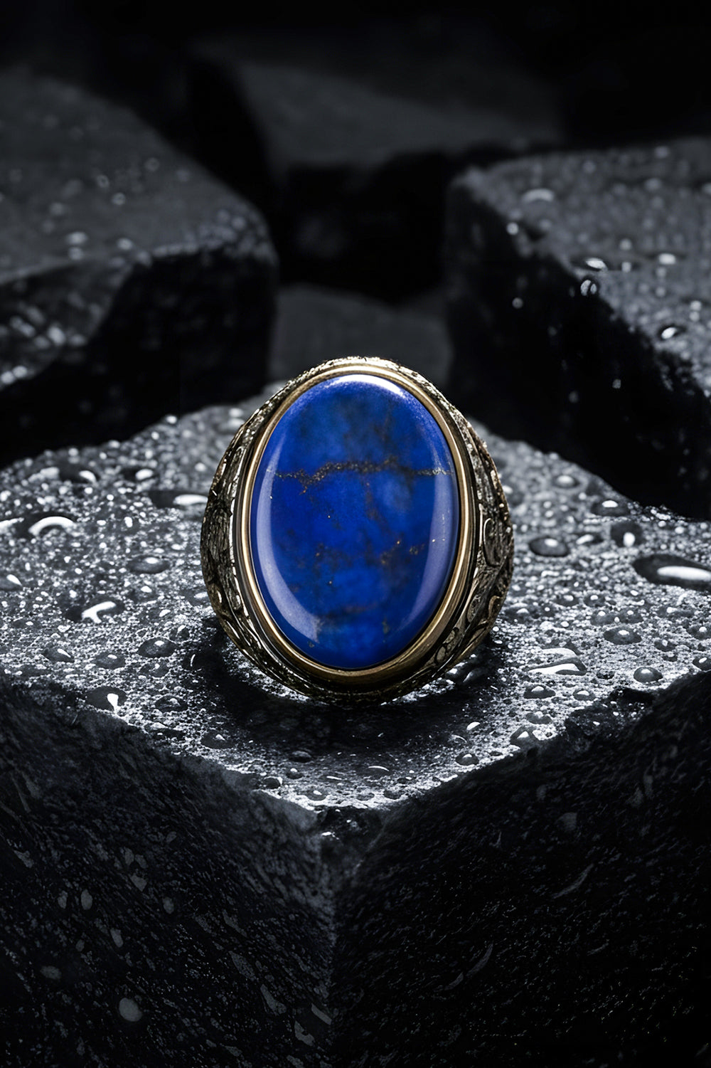 Daren Lapis Stone Silver Ring
