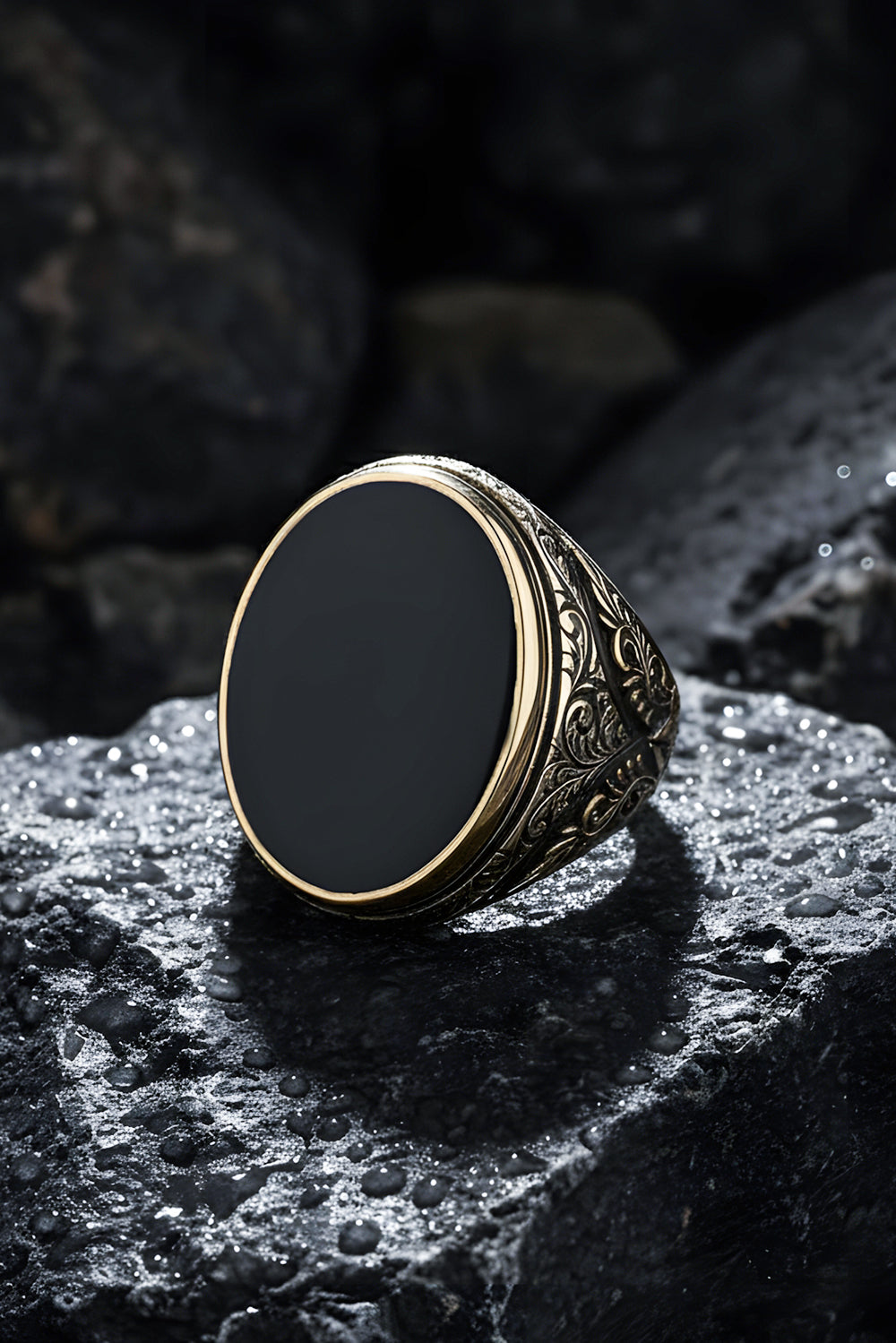 Vaylen Handmade Onyx Silver Ring