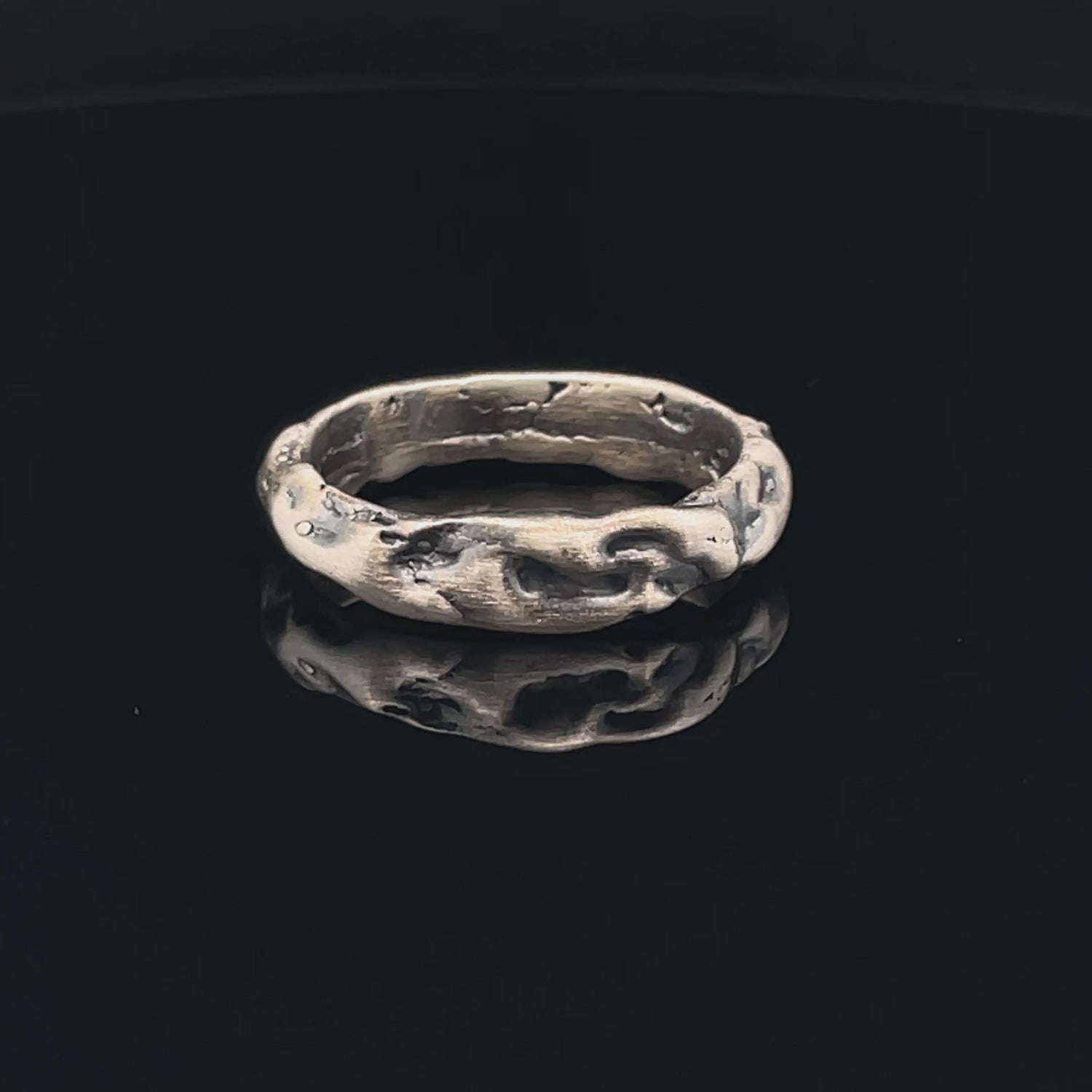 Unique Textured Silver Ring