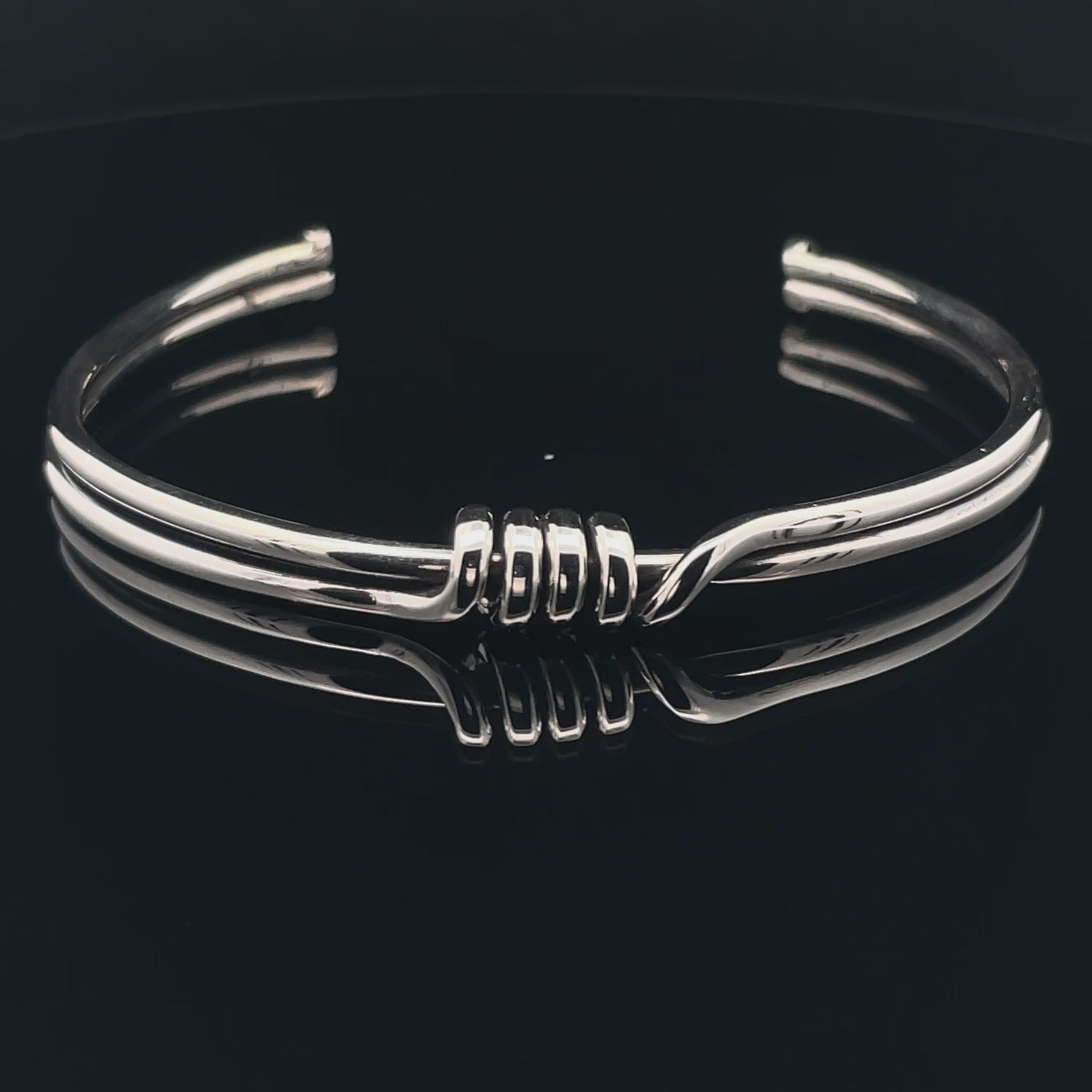 Sleek Silver Cuff Bracelet