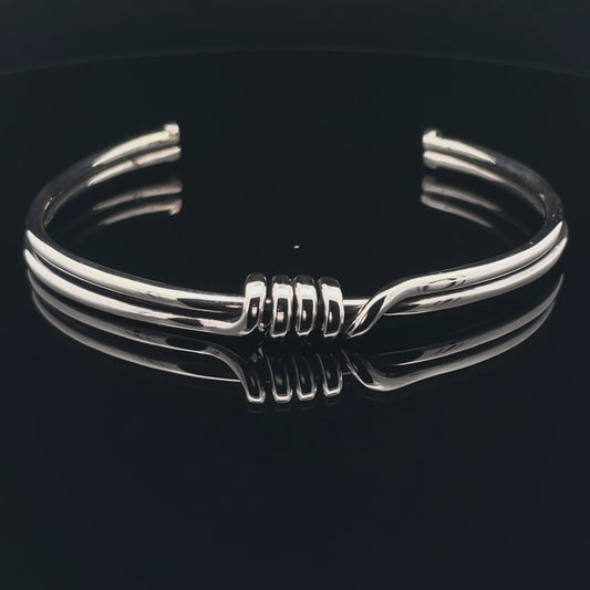 Sleek Silver Cuff Bracelet