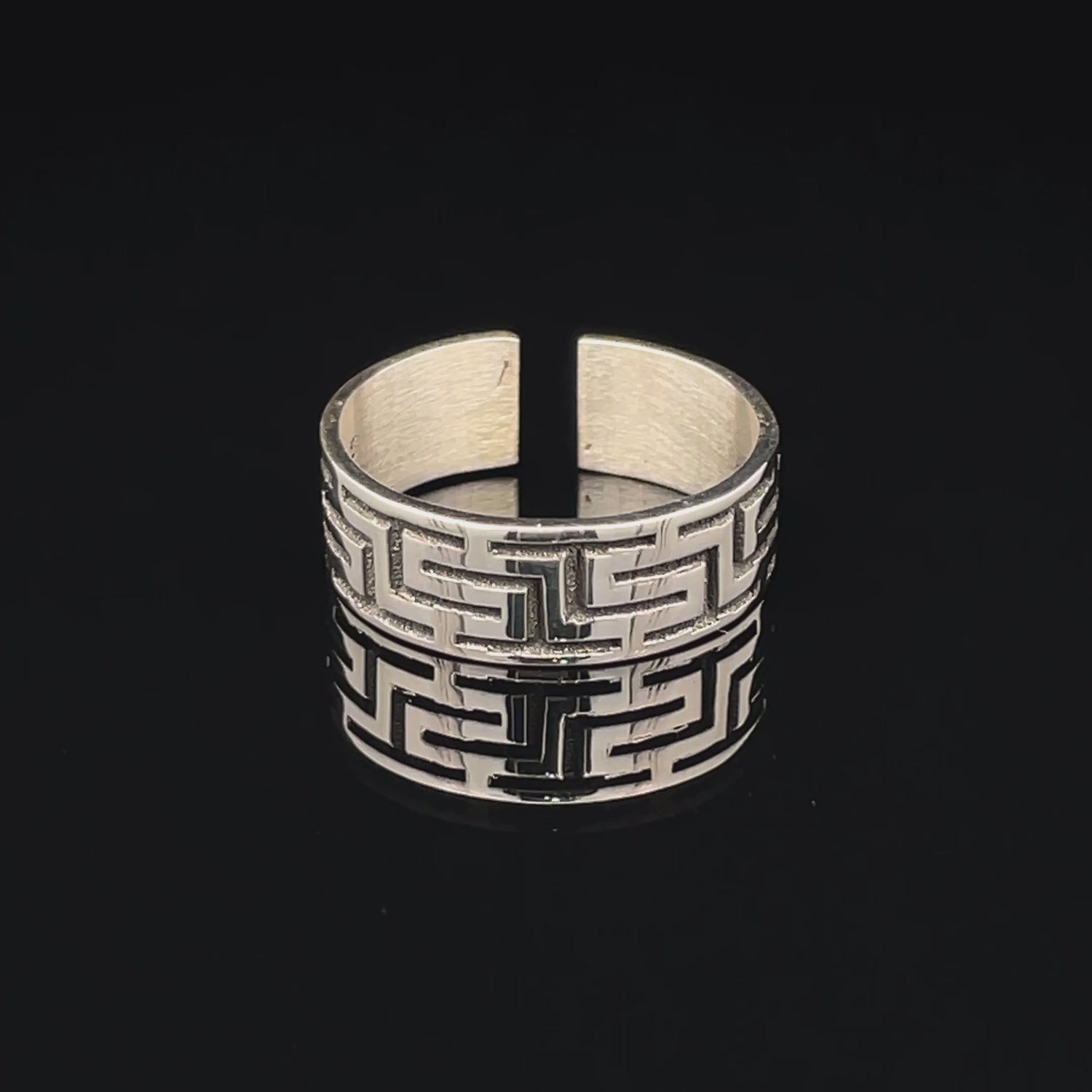 Stylish Silver Geometric Ring
