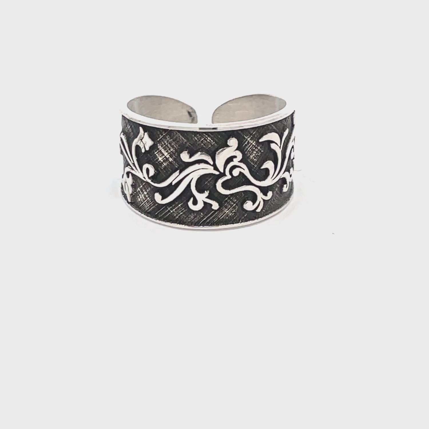 Elegant Silver Cuff Ring