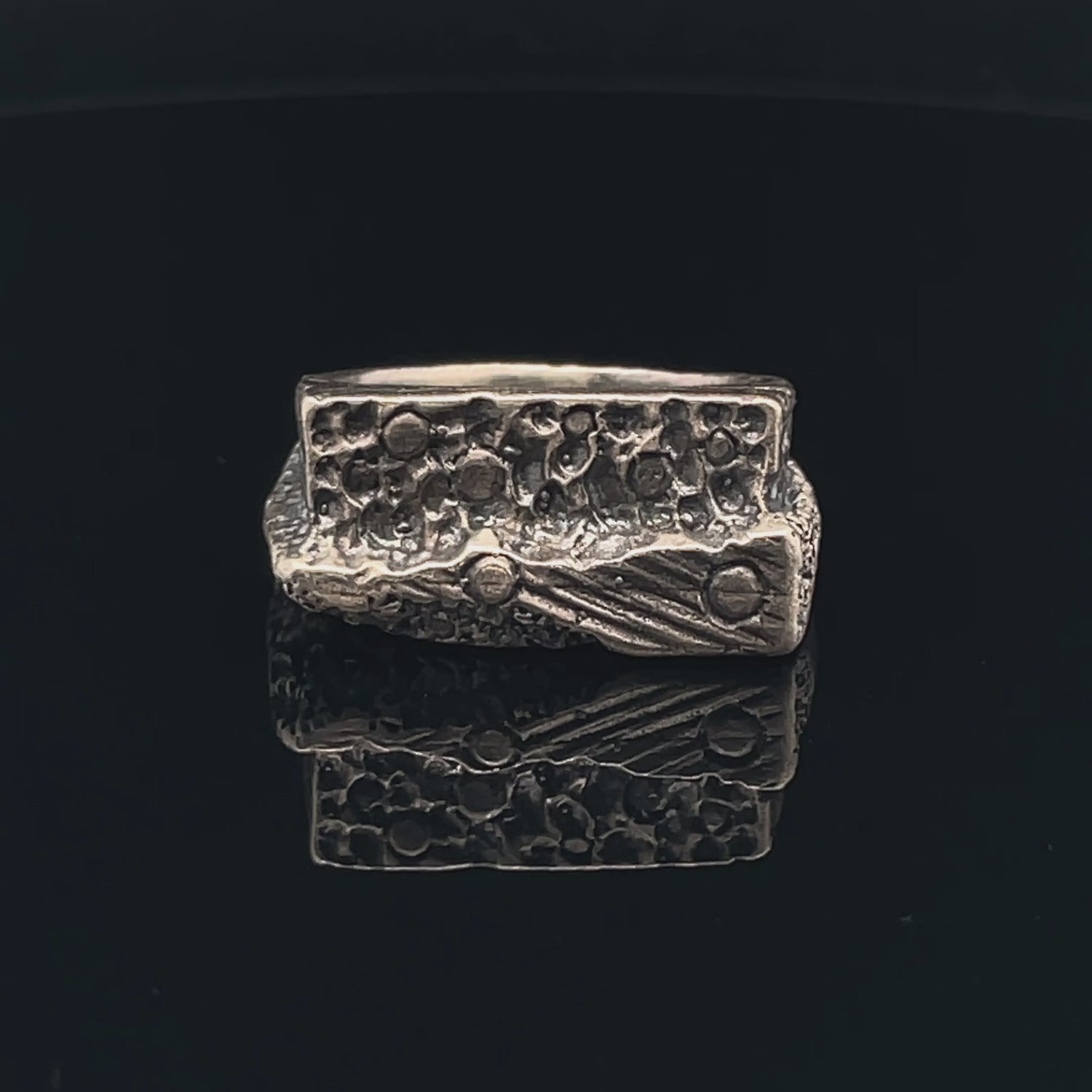 Unique Textured Silver Ring